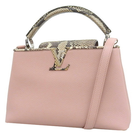 Louis Vuitton Capucines Mm Python Handbag Pink - Picture 1 of 6